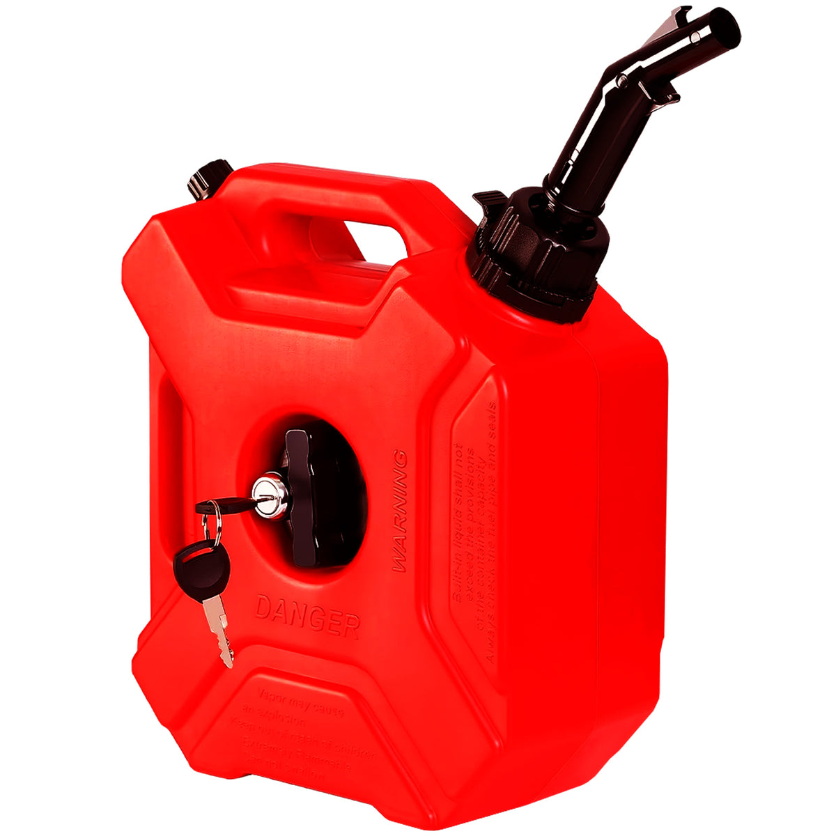 Miolle Gas Can with Mounting Bracket and Lock, 5L Red