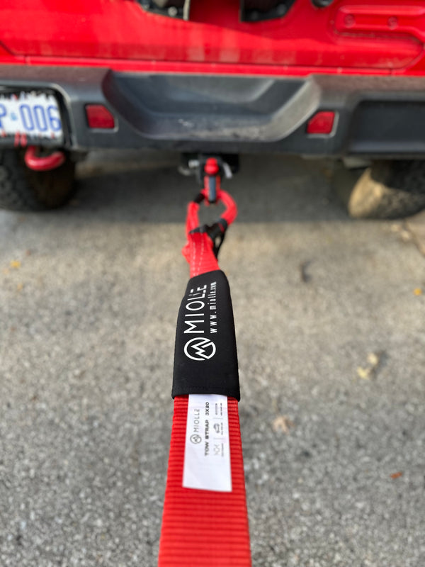MiolleGear Tow Strap 3x20 MBS (Lab Tested) Recovery Strap Kit Includes: Tow Rope, Storage Case