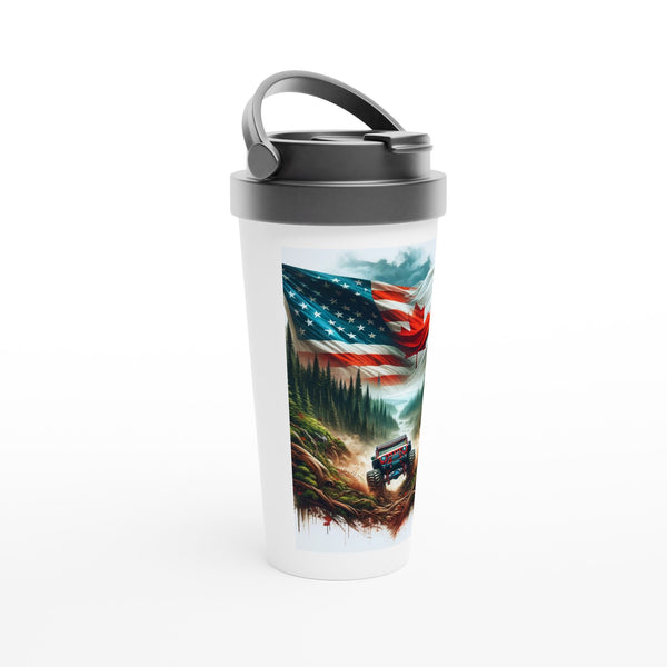 Miolle White 15oz Stainless Steel Travel Mug